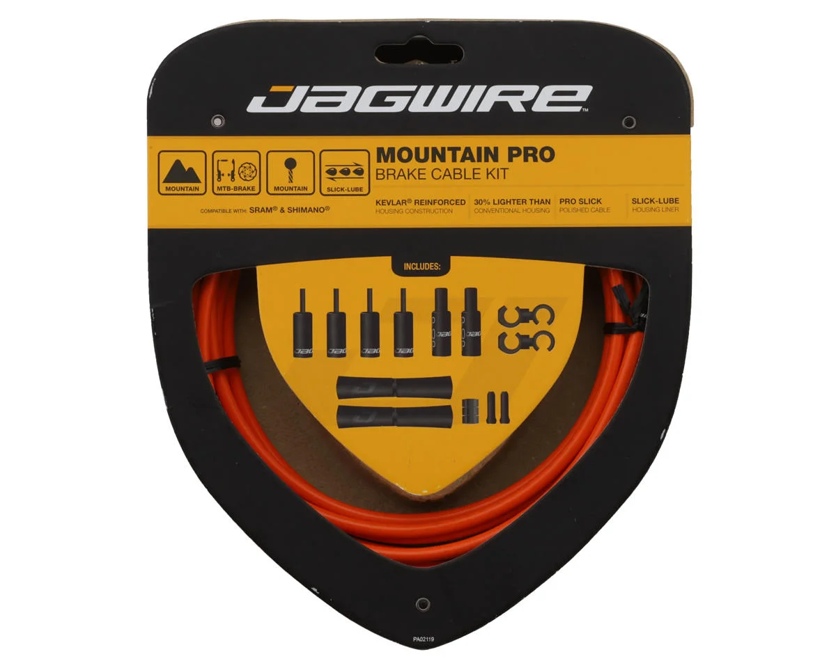 Jagwire Mountain Pro Brake Cable Kit (Orange) (Stainless) (1.5mm) (1500/2800mm) (w/ Housing)